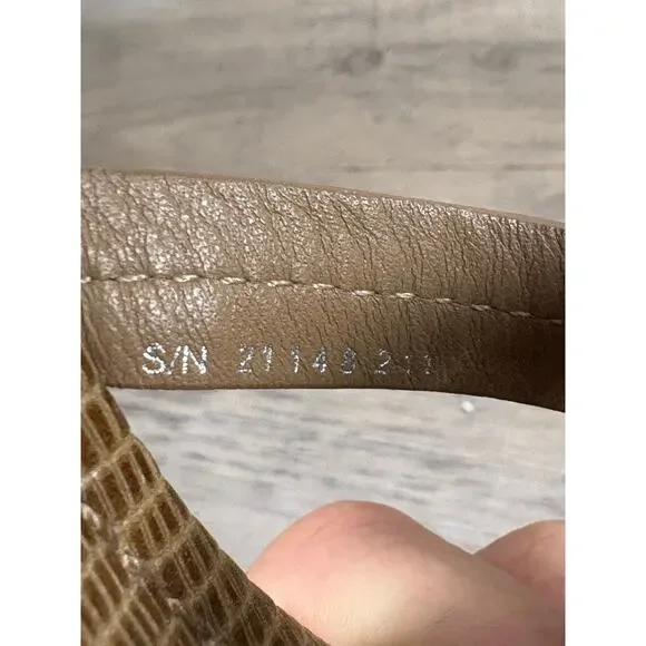 Tory Burch Brown Snake Skin Women's‎ Thong Logo Sandal Size 10M- EUC - Picture 9 of 9